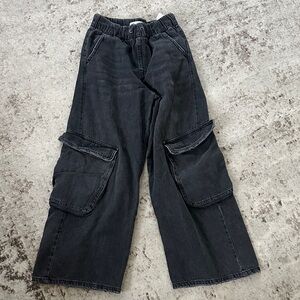 Zara girls Black Cargo Pants